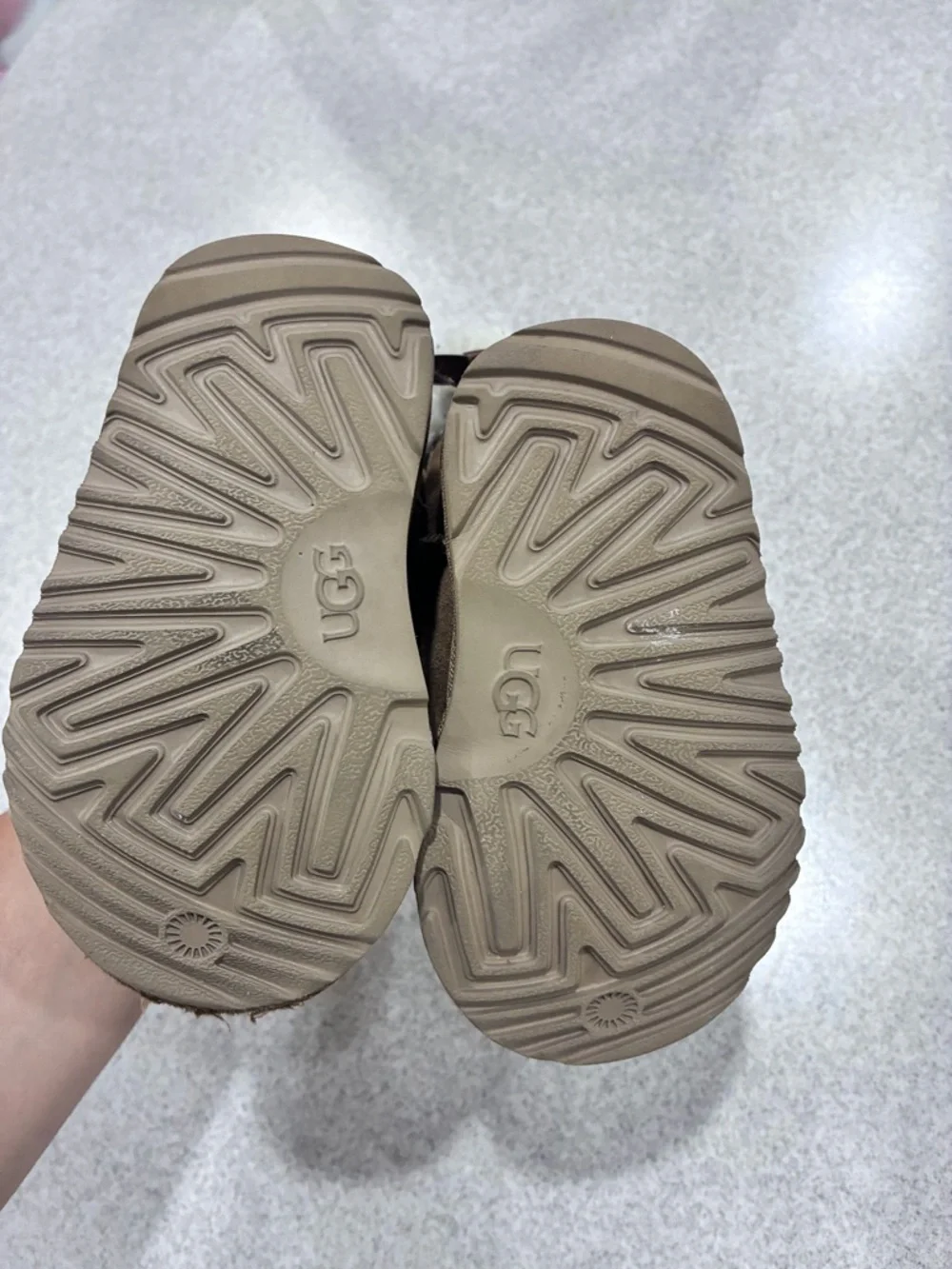 UGG Kids Chestnut Suede Shearling Booties